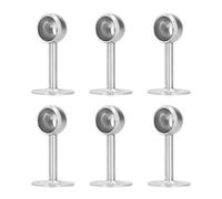 Qcwwy Versatile Ceiling Wood Board Mount Curtain Bracket 6Pcs Flanged Socket Thickened Structural Stability Wardrobe Pole Holder Multi Purpose Closet Hardware Fitting Support Shower (22 Half Pass)