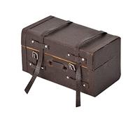 Qcwwy Vintage Doll House PU Leather Suitcase Mini Size 1:12 Large Scale Decoration for Kids Dollhouse