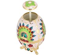 Qcwwy Vintage Zinc Alloy Toothpick Holder Ornaments Embossed 3D Flowers Peacock Patterns Compact Portable with Bottle Opener for Home Kitchen Hotel Restaurant Office Vintage Zinc Alloy