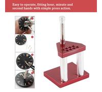 Qcwwy Watch Hand Fitting Tool, 10 Different Shape Plastic Tips for Watch Repair, Easy to Operate, Metal + Plastic, 6.5 * 5 * 11cm, 90g, Repair Tool, 1 X Hand Presser with 10Pcs