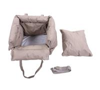 Qcwwy Waterproofing Dog Car Seat, Soft Elevated Seat for Cats Travel | Polyester Fiber, Soft Cozy Comfort, Front Row View Anxiety Reduction, Rugged Stitching, Dogs Cats Small Pet Fit, 55x50.7x45cm