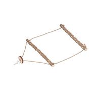 Qcwwy Wild Bird Wildlife Accessories Perch Stand Chewing Toy with Sturdy Stainless Steel Hook for Small Birds Like Parrots Cockatiels Natural Wood Bird Swing