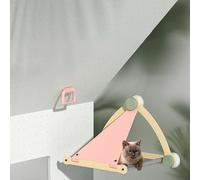 Qcwwy Window Perches Cat Beds Furniture and Large Load Capacity for Multiple Cats or Large Cats Sunlight Calcium Supplementation Cat Window Perch with Strong Suction Cups (Cherry Pink Load Bearing