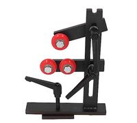 Qcwwy Wood Lathe Steady Rest Woodturning Steady Rest Carpentry L Shape with Fixed Iron Wheels for Stable Turning of Long Shaft Workpieces