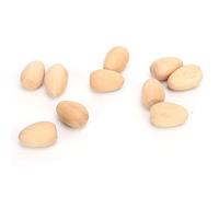 Qcwwy Wooden Eggs, Smooth Surface DIY Painting Lightweight Portable Not Easily Broken, with Large Blank Area for Easter Decoration Photography (S)