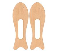 Qcwwy Wooden Gua Sha Board H Icrafts Wood Scraping Tool with Smooth Polished Surface for Arms Legs Back Body Massage Wooden Gua Sha Board 2Pcs Fish Shape Beech Crafts