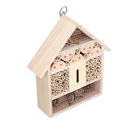 Qcwwy Wooden House for Bees Garden Decoration with Hanging Ring Backyard Outdoor Hotel