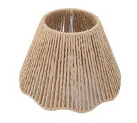 Qcwwy Woven Lamp Shade Rope Woven Desk Lampshade E27 E14 Waving Hem Fiber Lamp Shade Decorations for Table Ceiling Lights Chandeliers Farmhouse Kitchen Bedroom Cafe Bar Lighting