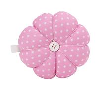 Qcwwy Wrist Pin Cushion Soft Fabric Hands Free Sewing Needle Holder for Beginner Student Mother Grandma) Other Sewing Embroidery Supplies (Pumpkin pins (Pink with White dots))