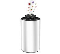 QCXWCJWD Waterless Essential Oil Diffuser, Portable Aromatherapy Diffuser, USB Rechargeable with 3 Timer Settings, 4 Level Atomization (Silver)