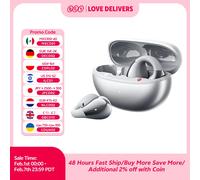 QCY Crossky C30S Open Ear Wireless Earphones Hi-Res with LDAC Ear Clip Earbuds Bluetooth 6.0 Clip On OWS Sports Headphones 40Hrs WHITE