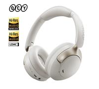 QCY H3 PRO ANC Bluetooth Headphones Adaptive ANC Headset 50dB Active Noise Cancelling LDAC Hi-Res Wireless Earphone 55H Playtime WHITE