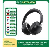 QCY H3 Pro ANC Wireless Headphone 50dB Noise Canceling Hi-Res Spatial Audio Earphone with LDAC Bluetooth 5.4 Over Ear Headset WHITE