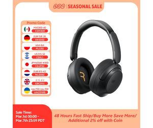 QCY H3S -56dB Adaptive ANC Over Ear Headphone Hi-Res LDAC Spatial Sound Wireless Earphone Bluetooth 6.0 Dual Driver 102H Headset H3S-BLACK