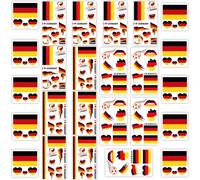 QCYFJZFU 25 Sheets Germany Flag Temporary Tattoo Stickers, Waterproof, Sweatproof Face Tattoos for Football Game Party Fan Item Germany Unisex