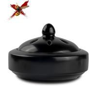 QCYFJZFU Incense Burner for Wasp Repellent and Mosquito Protection, Ceramic Incense Bowl with Fireproof Cotton, Smoking Box for Insects Repelling Outdoor by Coffee Smoke