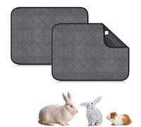QCZJ 2 Pack Reusable Guinea Pig Cage Liners Pads Washable Guinea Pig Bedding Guinea Pig Pee Pads Highly Absorbent Hedgehog Rabbit Chinchillas（60 * 45cm）