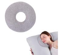QCZJ Piercing Pillow,Ear Pillow with Hole,Pillow with Hole for Ear,Piercing Pillow for Side Sleepers,Donut Pillow,Doughnut Pillow,CNH Protection with Ear Holes to Alleviate Ear Pain (gray)