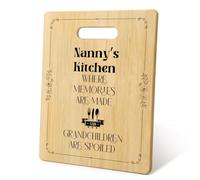 QCZONE Chopping Board Gifts for Nanny - Bamboo Cutting Board with Message Christmas/Mothers Day Nanny Birthday Gifts Presents