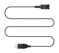 QD Headset Adapter to USB Cable, QD Connector to USB-A Plug Cord for Plantronics Quick Disconnect Wired Headset Compatible with Computer Laptop PC Desktop Mac UC Skype Lync Softphone Windows Linux