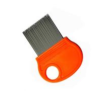 QD Metal Plastic Long Teeth Magnify Hair Lice Comb (Random Colour)