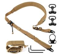 QD Sling 2 Point Sling Quick Adjust Gun Sling with HK Hook Soft Shoulder Pad Sling, Rifle Sling for Hunting Tactical Strap