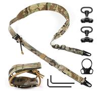 QD Sling 2 Point Sling Quick Adjust Gun Sling with HK Hook Soft Shoulder Pad Sling, Rifle Sling for Hunting Tactical Strap