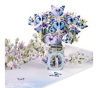 QD Sympathy Cards | Pop Up Greeting Card, With Deepest Sympathy Card Loss of Pet, Mom, Mother, Father, Dad, Child, Grandma, Thinking Of You Card (Size 15x20 cm - Butterflies Bottle)