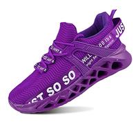 QDCFY Women's and men's trainers, sports shoes, leisure shoes, breathable running shoes, street running shoes, trainers for outdoor fitness, gym, walking shoes, Fz0031 Purple, 7 UK