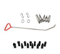 QDentMov Paintless Dent Removal Rod Kit(22 Pieces),Double Bend Interchangeable tip Rod-3/8 Diameter(10mm) with S Style Hooks for Car Door Dings Hail Repair and Dent Removal