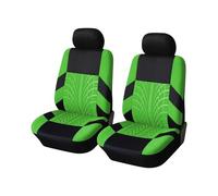 QDFGNKBAI Car Seat Cover Sets for Skoda Fabia III Mk3 Hatchback 2015 2016 2017-2025, Automotive Custom Full Surround Cloth Breathable Anti-Wear Seat Protectors Accessories,A/Green-A/Front 2 seats