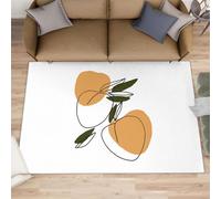 QDJKBL Abstract Fruit Area Rugs White Simple Carpet for Living Room Abstract Minimalist Geometric Rug Medieval Carpets for Bedroom Door Mats Porch Farmhouse 120x180 cm