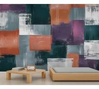 QDJKBL Abstract Geometric Wall Mural Irregular Geometric Wallpaper Vintage Medieval Murals Contemporary Mural Bohemian Colorful Graffiti Wallpaper for Living Room Bedroom 200 x 140 cm