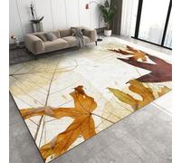QDJKBL Autumn Maple Plant Area Rugs, Red and Yellow Gradient Leaves and Flowers Area Carpet, Apartment Carpet Do Not Fade Pattern Clear Apply to Cafe Office Door Mats Porch, 120 x 170 cm