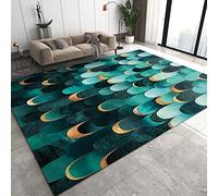 QDJKBL Black Tile Marble Area Rugs, 3D Pink Gold Crack Lines Anti-Slip Living Room Carpet, Indoor Rug Thin Rug Durable Enough Fuzzy Plush Soft Apply to Bath Mat Balcony Dorm Room, 80 x 150 cm
