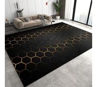 QDJKBL Blue White Marble Area Rugs, 3D Abstract Sea Oil Painting Doodle Non-Slip Carpet, Indoor Rug Soft Carpet Machine Washable Easy Care Apply to Family and Pet Entryway Hallway, 140 x 200 cm