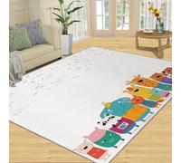 QDJKBL Children'S Rug Cartoon Cute Animal Area Rugs Cartoon Wild Animal Carpet Children'S Bedroom Rug Comfortable Feet Carpet Mat for Living Room Bedside 50x80 cm