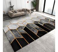 QDJKBL Colorful Abstract Marble Area Rugs, Embossed Fashionable Volcanic Lava Pattern Rugs for Living Room, Non-Slip Carpet Fast Drying Machine Washable Apply to Office Family and Pet, 80 x 150 cm