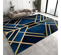 QDJKBL Gray Abstract Marble Area Rugs, Golden Spiral Vortex Corrugated Lines Living Room Carpet, Non-Slip Carpet Non-Shedding Durable Enough Apply to Bath Mat Family and Pet Office, 70 x 120 cm
