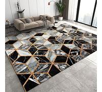 QDJKBL Gray Vintage Bohemian Area Rugs, 3D Black and White Ethnic Pattern Rugs for Bedroom, Carpet Mat Door Mat Wear-Resistant and Non-Slip Easy Care Apply to Family and Pet Farmhouse, 180 x 220 cm
