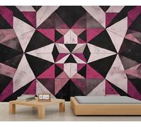 QDJKBL Mid Century Geometric Wallpaper Mural Retro Geometric Marble Mural Native American Aztec Wall Murals Modern Minimalist Wallpaper for Bedroom Tv Background Wall 500 x 317 cm