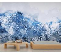 QDJKBL Misty Iceberg Mural Snow Mountain Scenery Wall Murals Icelandic Arctic Glacier Mural Wallpaper Winter Landscape Wallpaper for Bedroom Living Room Kitchen 400 x 280 cm