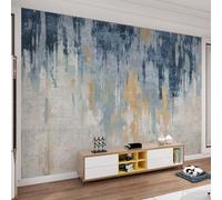 QDJKBL Navy Blue Graffiti Texture Wall Murals Luxurious Gold Plated Abstract Marble Wallpaper Mural Wall Photo Mural High Resolution Tear Resistant for Hotel Apartment Kitchen - 350 x 256 cm