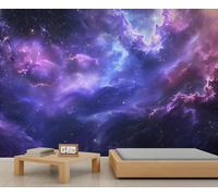 QDJKBL Nebula Wall Mural Cosmic Starry Sky Wallpaper Fantasy Galaxy Scene Decor Mural Galactic Space Pillars of Creation Murals for Living Room Bedroom 400 x 280 cm