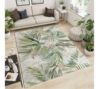 QDJKBL Palm Leaves Tropical RainForest Area Rugs Vintage Green Banana Plant Leaves Porch Mat Kitchen Mat Water Proof Bright Color Light Texture for Cafe Office Door Mats Porch 120 x 170 cm