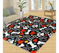 QDJKBL Pet Themed Area Rugs Cute Children'S Animal Carpet Cute Animal Footprint Carpet Short Velvet Indoor Area Rug for Bedroom Kitchen Dining Room 50x80 cm
