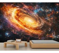 QDJKBL Spiral Galaxy Wallpaper Milky Way Galaxy Mural Colorful Nebula Wall Murals Universe Outer Space Mural 3D Photo Wallpaper Cosmic Landscape Murals for Bedroom 300 x 210 cm