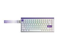QdLmvpSDo HERO 84 HE Wired Mechanical Keyboard Music Rhythm RGB Backlit Magnetic Switch 8K Return Rate 128K Scan Rate Gaming Keyboard Compatible With 5420(White Purple)