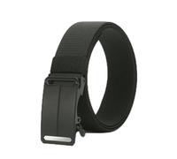 QDLTGBD Belt Men's Outdoor Elastic Tactical Casual Simple Nylon Breathable Adjustable Automatic Buckle Belt-black-120cm