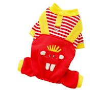 QDLTGBD Dog Costume Autumn And Winter Pet Dog Clothes Cat Plush Two-legged Clothes French Fries Small Dog Corgi Cora-b-m